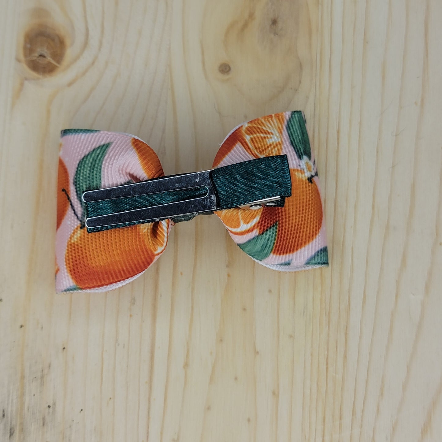 Orange Print Hair Bows- Set of 2