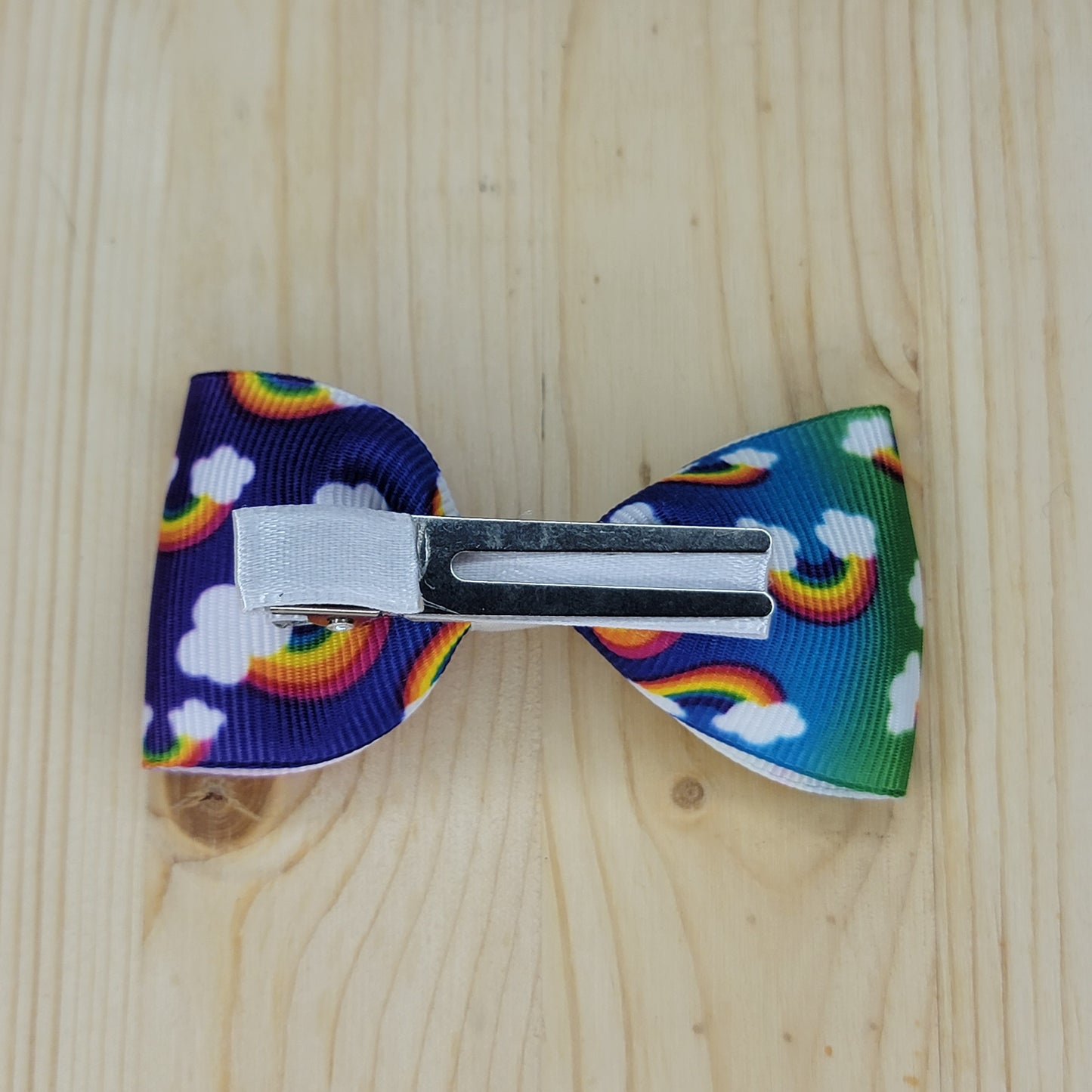 Rainbow Print Hair Bows- Set of 2