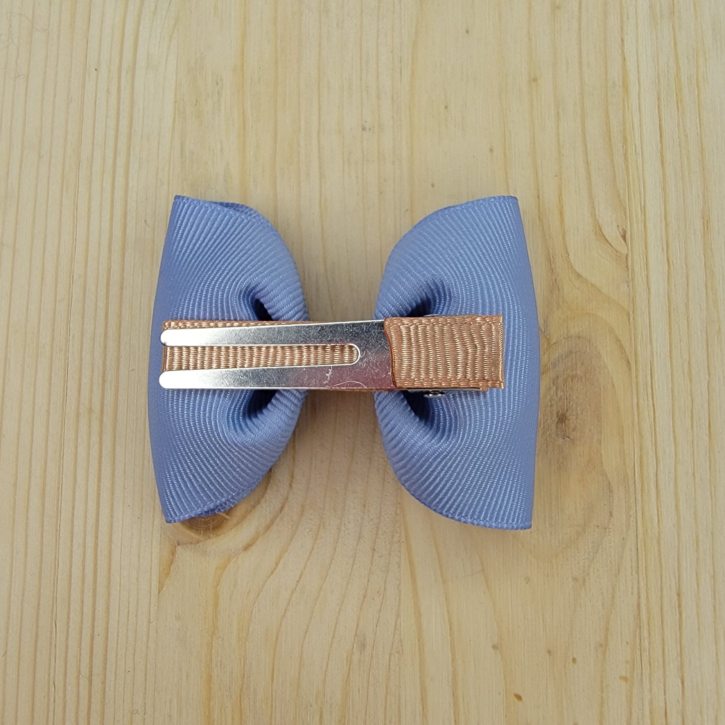 Blue and Champagne Hair Bows- Set of 2