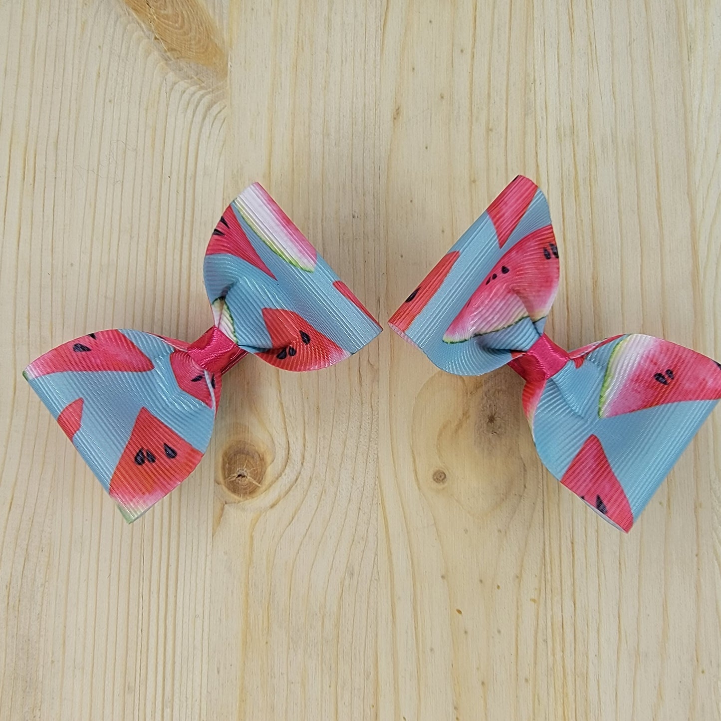 Watermelon Print Hair Bows- Set of 2