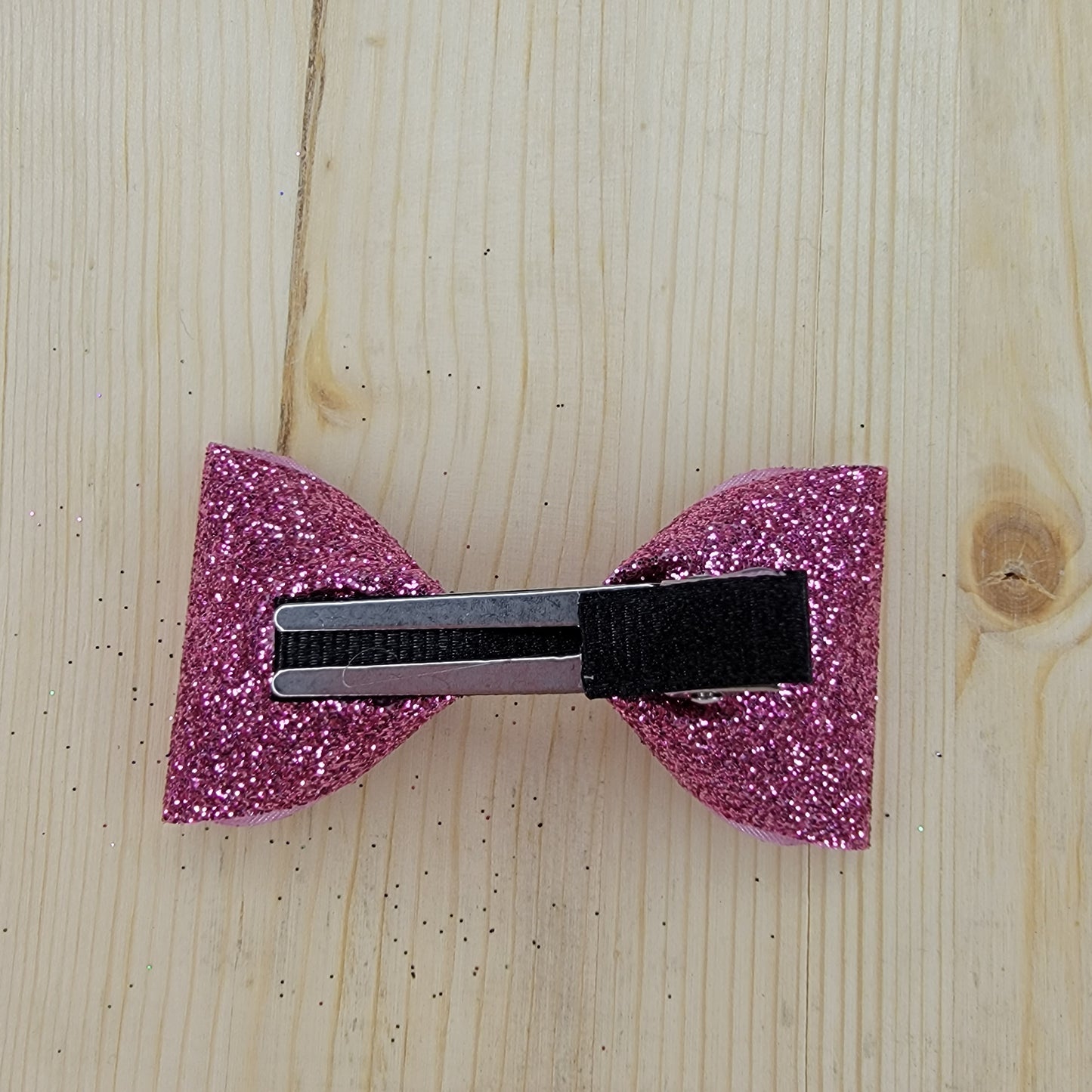 Pink Glitter Hair Bows- Set of 2