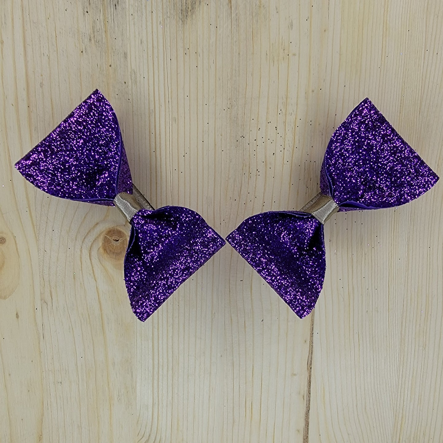 Purple Glitter Hair Bows- Set of 2