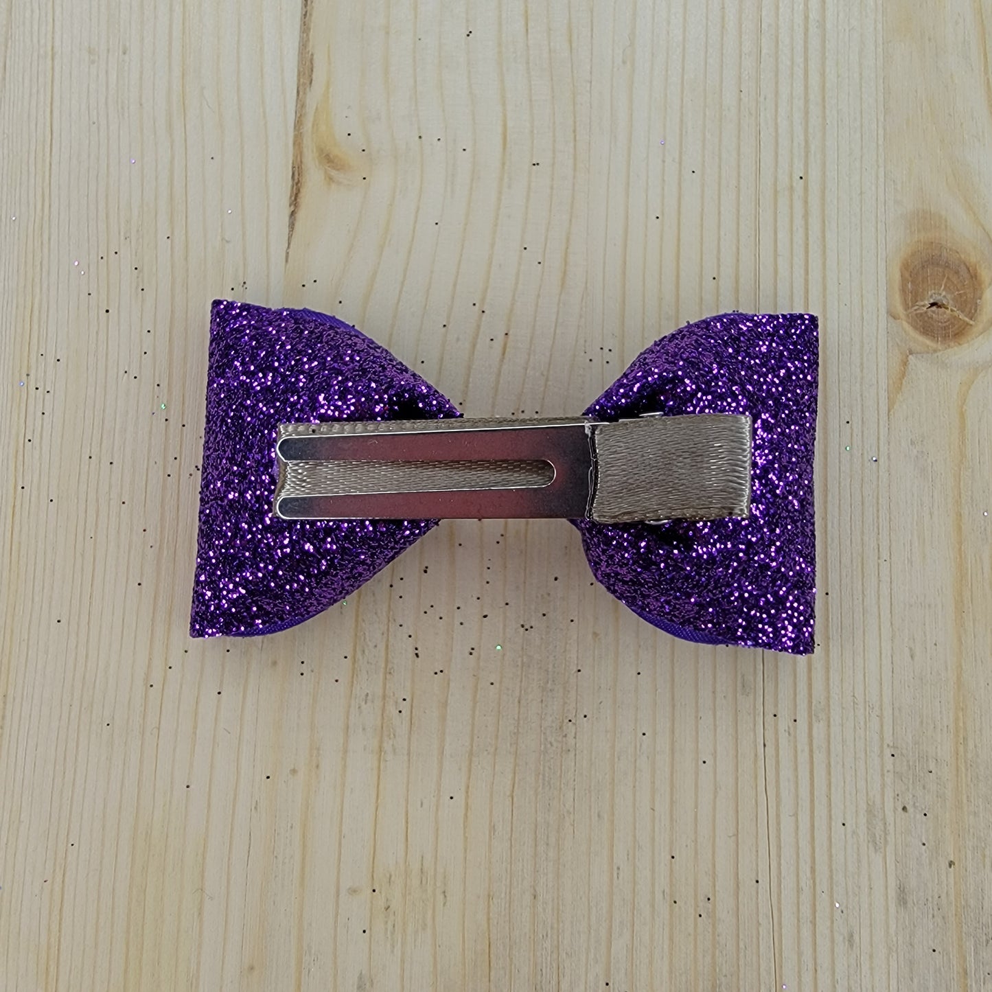 Purple Glitter Hair Bows- Set of 2