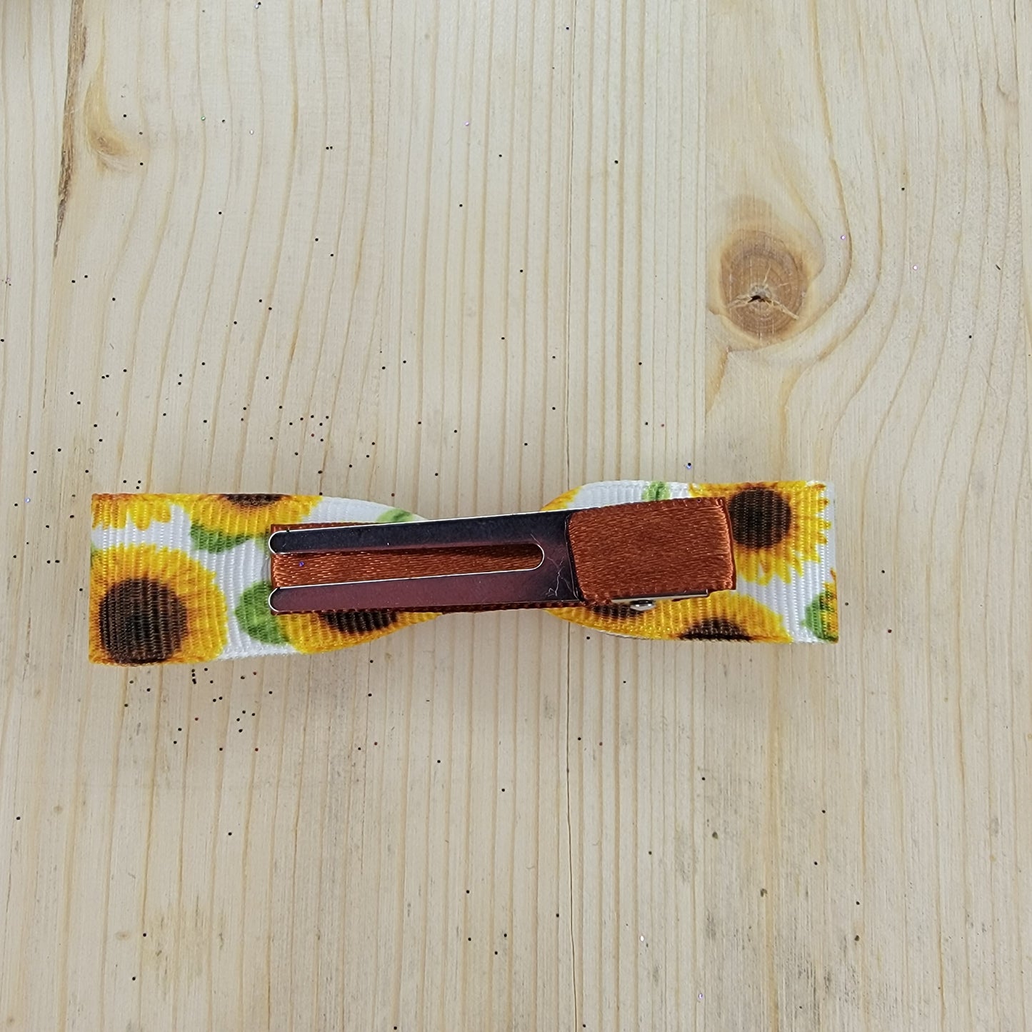 Sunflower Print Hair Bows- Set of 2