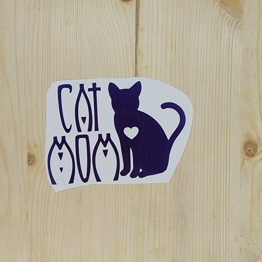 Cat Mom Vinyl Decal