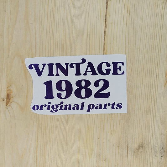 Vintage Original Parts Vinyl Decal