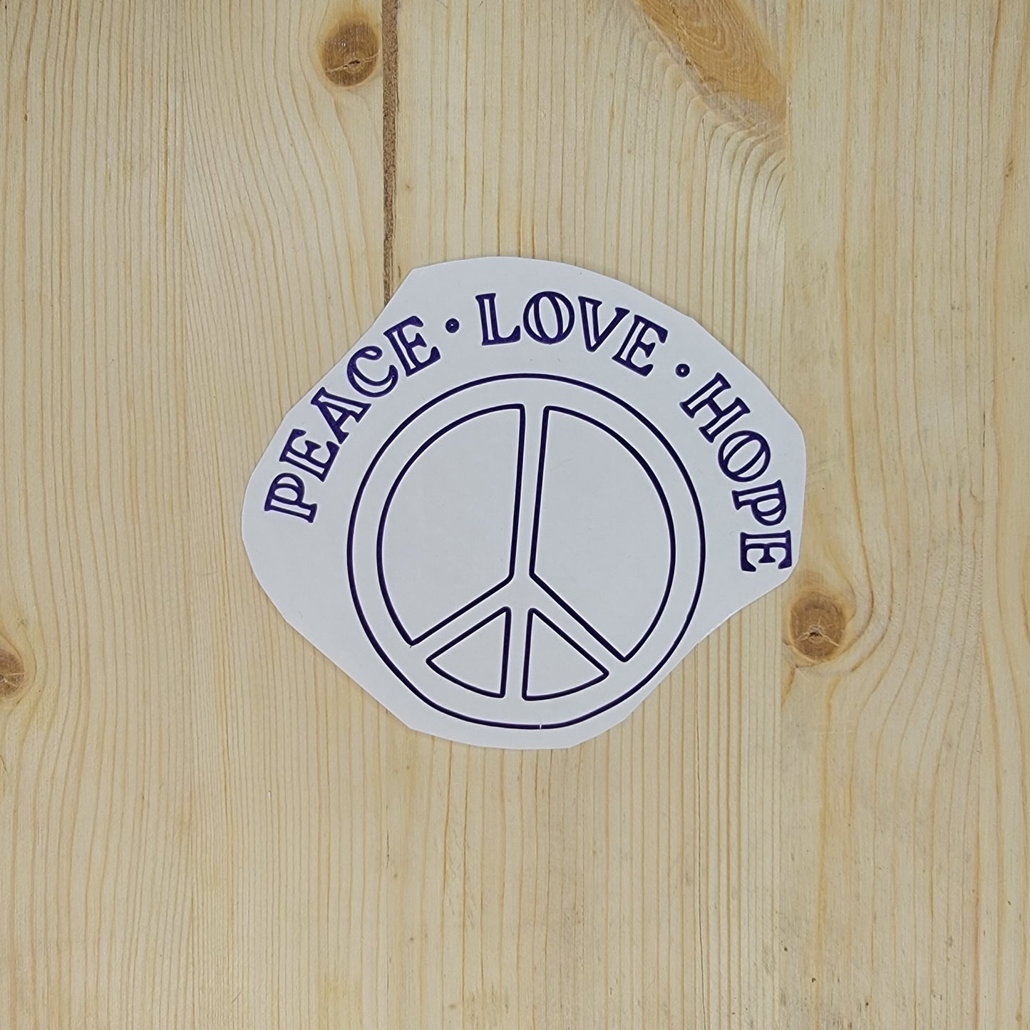 Peace Love Hope Vinyl Decal