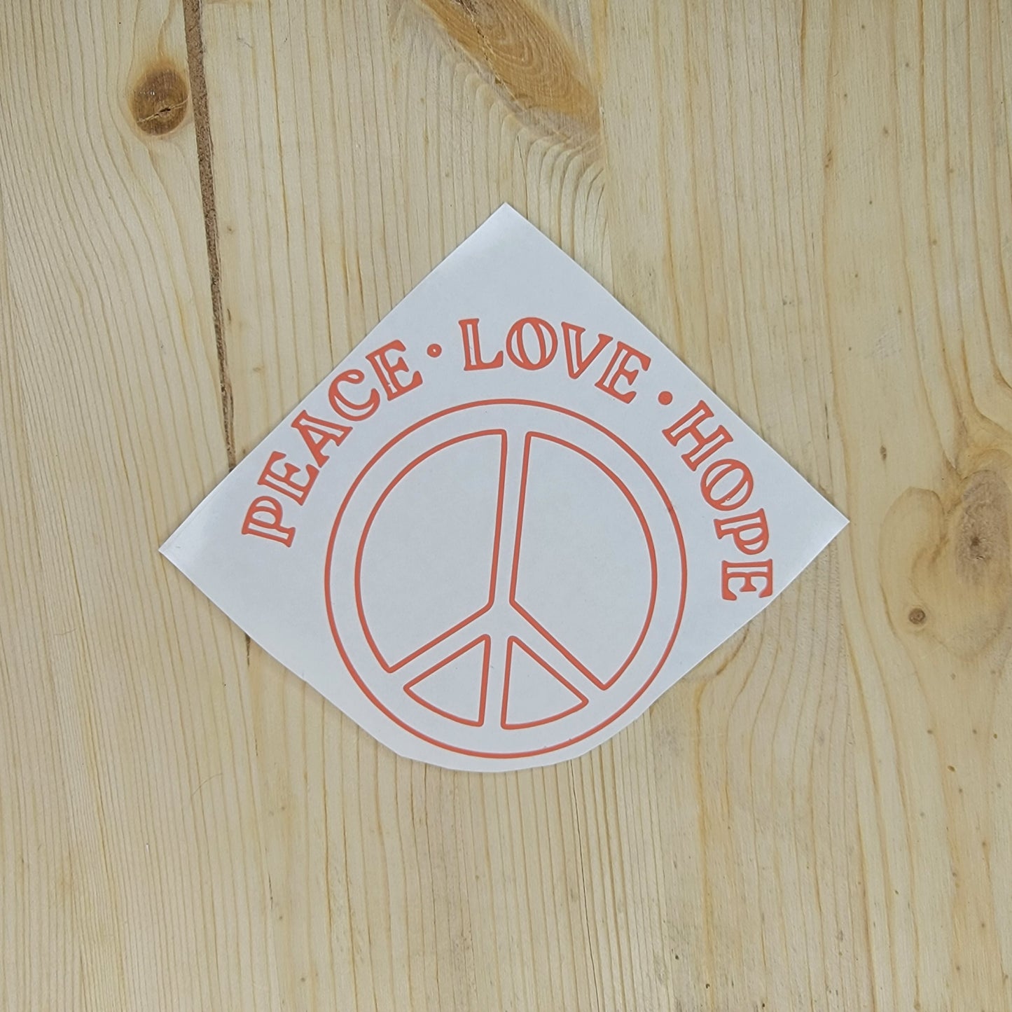 Peace Love Hope Vinyl Decal