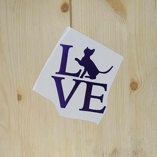 Love Cat Vinyl Decal