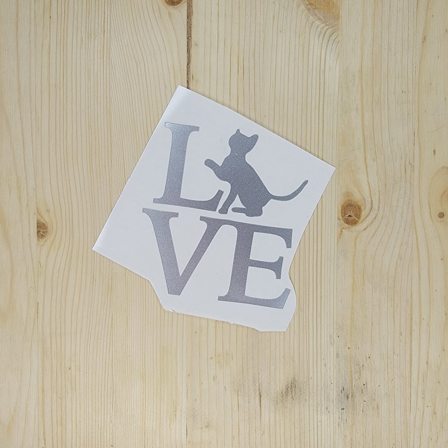 Love Cat Vinyl Decal