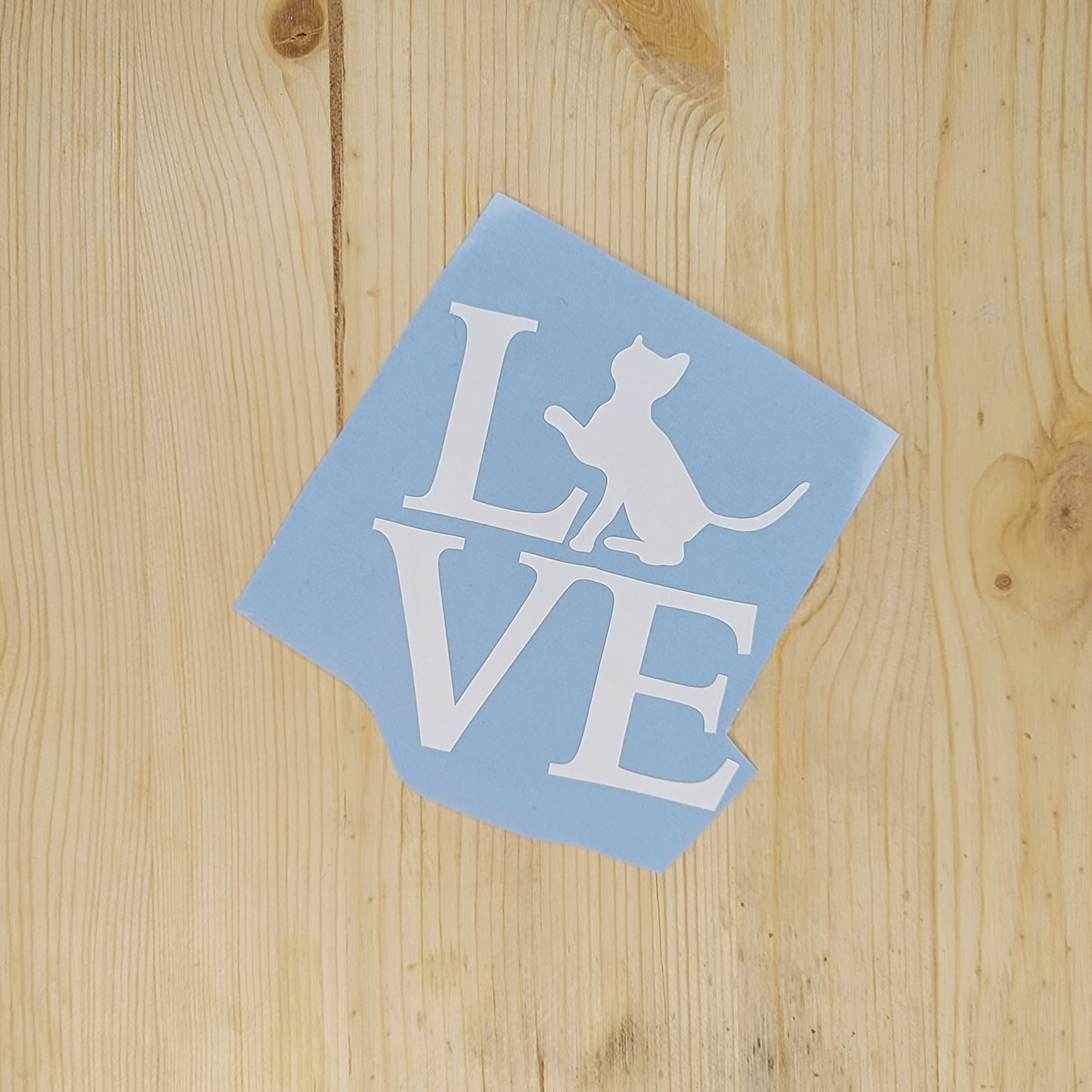 Love Cat Vinyl Decal