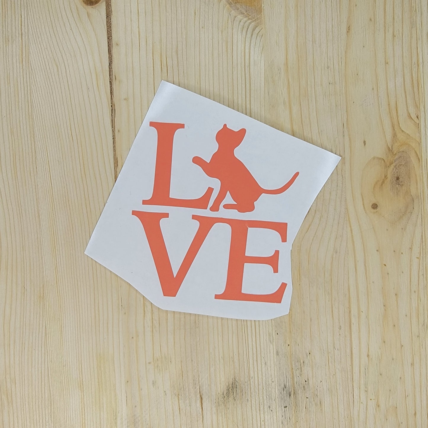 Love Cat Vinyl Decal