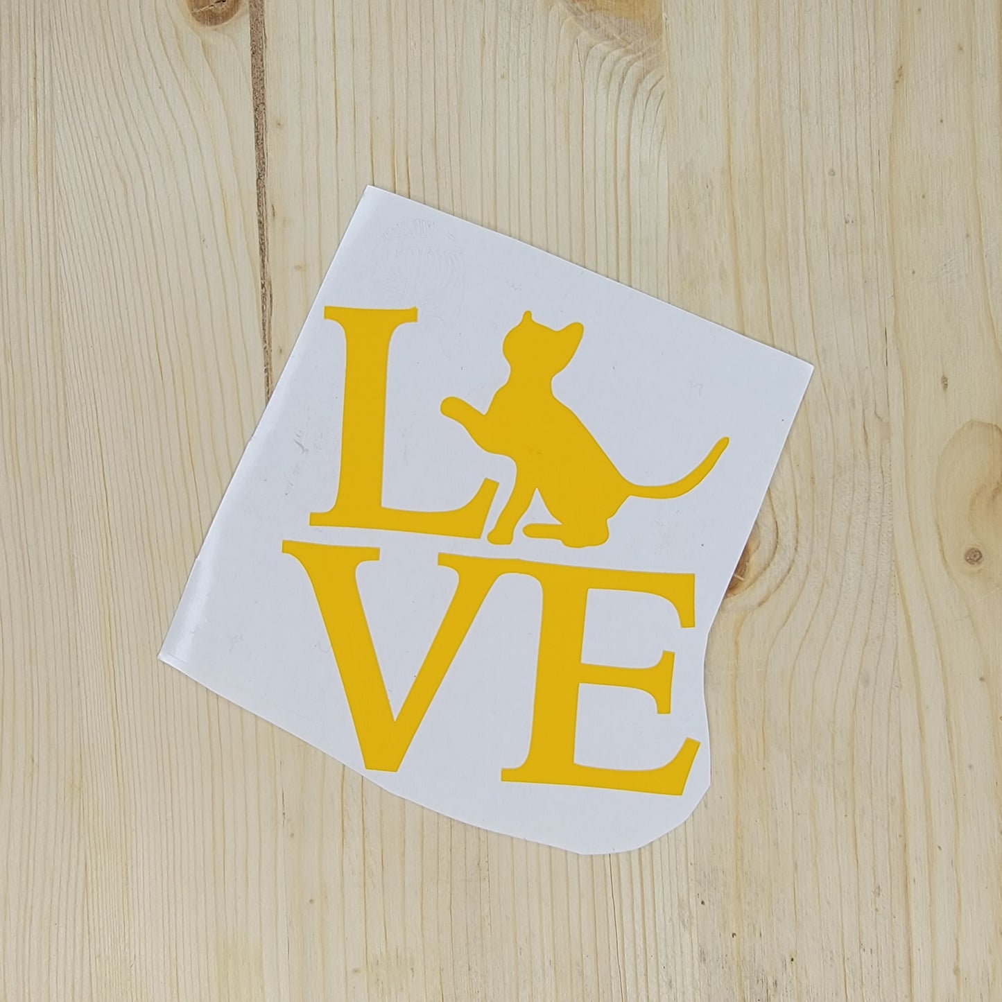 Love Cat Vinyl Decal