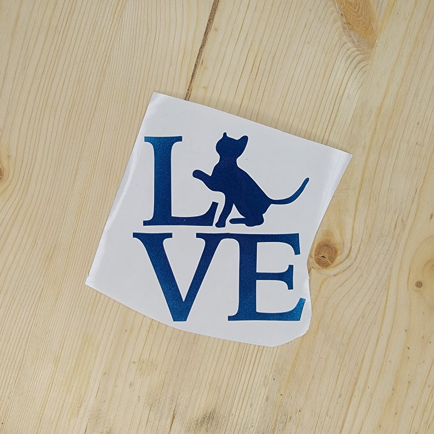 Love Cat Vinyl Decal