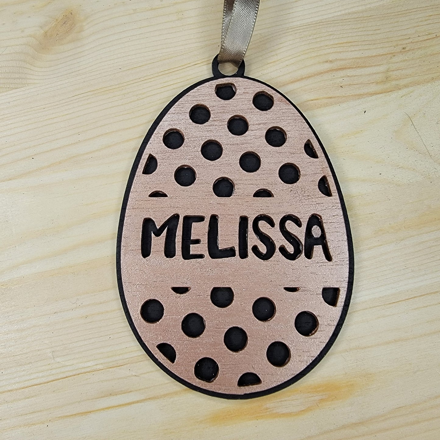 Custom Polka Dot Easter Egg Ornament