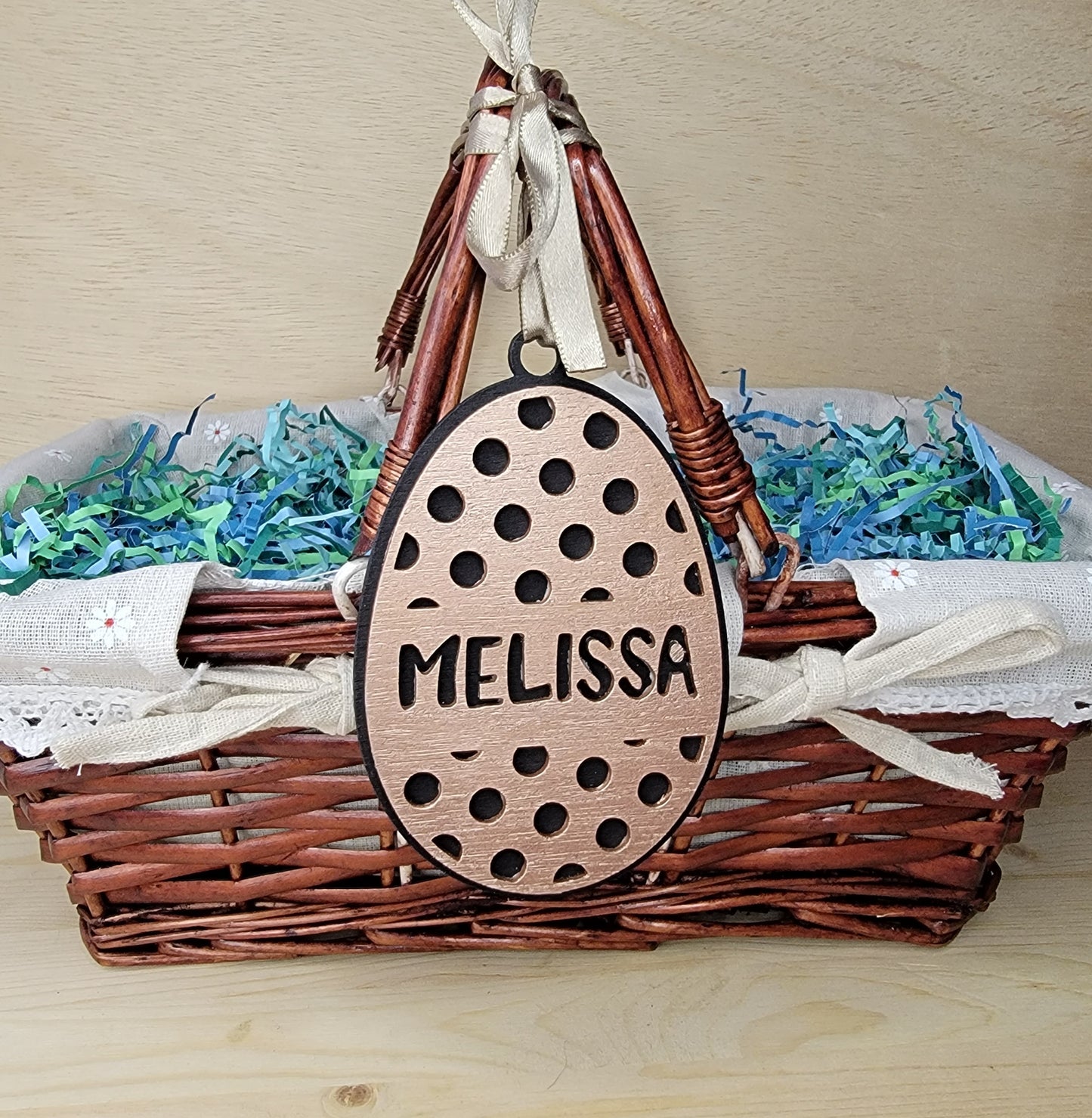 Custom Polka Dot Easter Egg Ornament