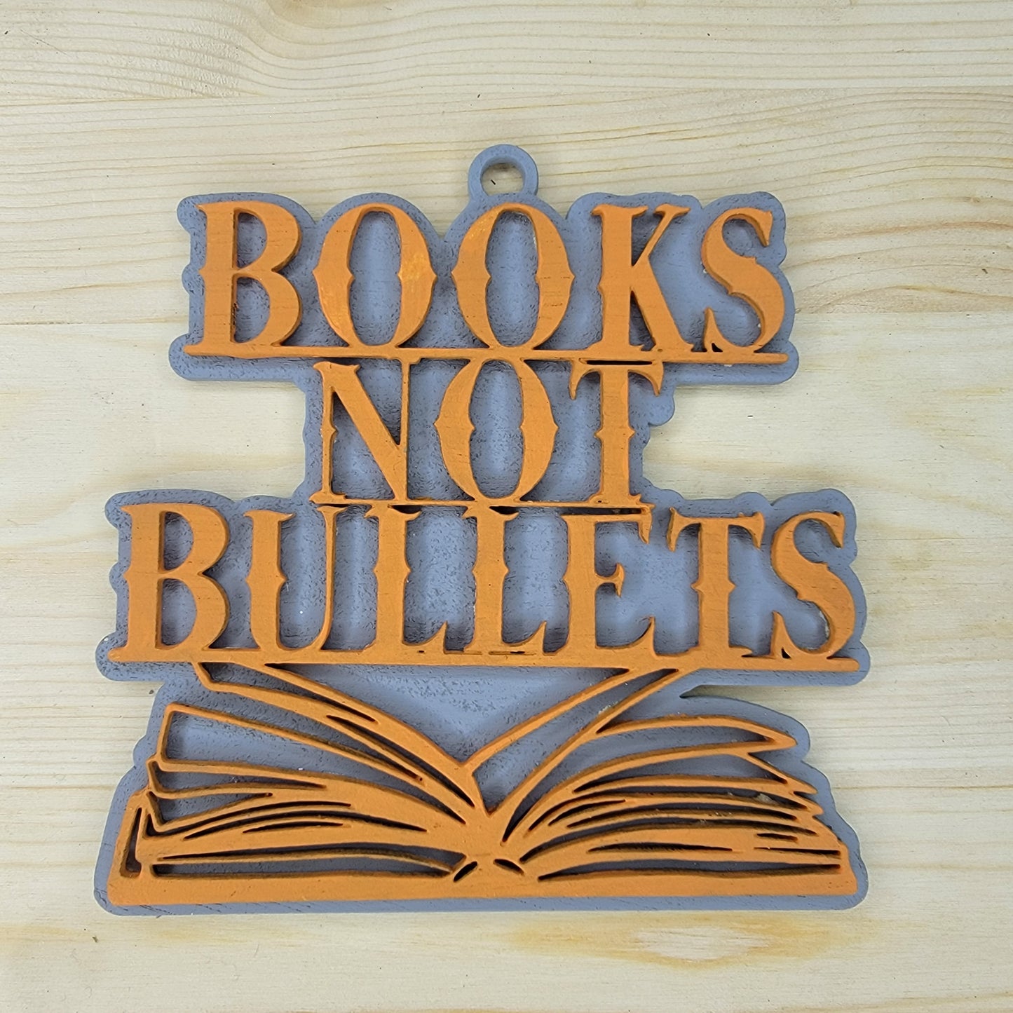 Custom Books Not Bullets Ornament