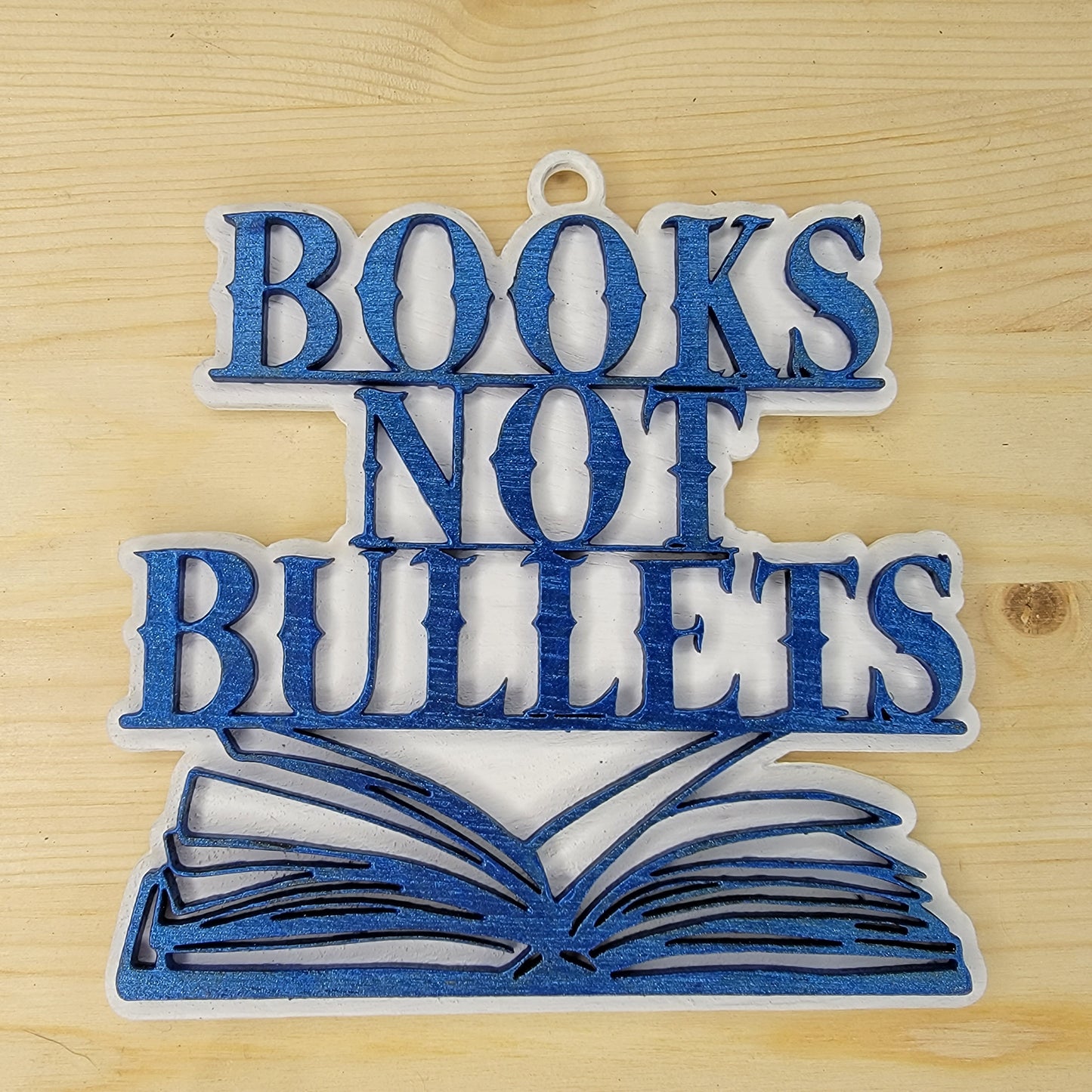 Custom Books Not Bullets Ornament